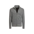 thumbnail image 1 of Alta Men's Fleece Lined Casual Full-Zip Mock Neck Sweater - Light Gray Jacket -S, 1 of 5