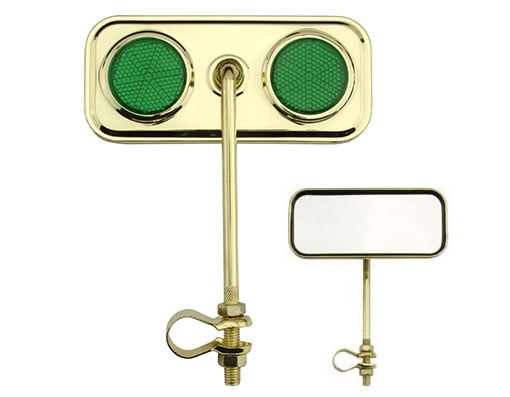 Alta Rectangle Bike Mirror Gold, Multiple Colors. (Green) - Walmart.com