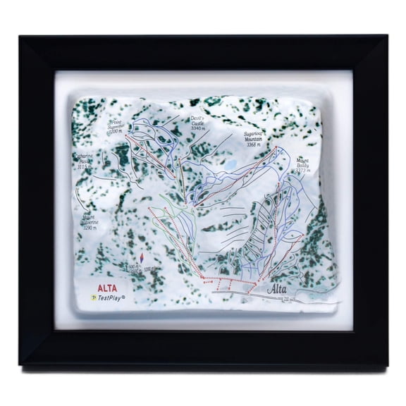 Alta Ski Resort 3D Raised Relief Map