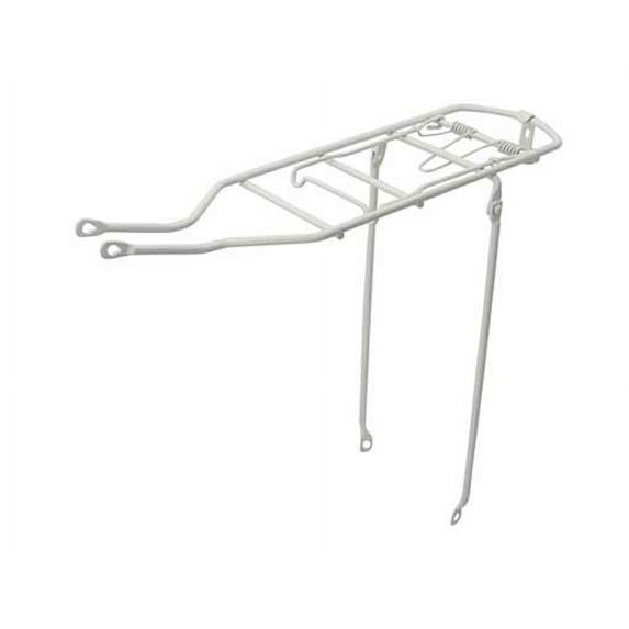 Alta Steel 26" Bike Rear Rack Bicycle Carrier, 6 3/8in W x 19 1/2in L (White)