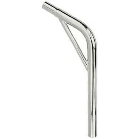 Alta Steel Lay Back Bike Seat Post with Support, Multiple Sizes & Colors (Chrome, 25.4mm)