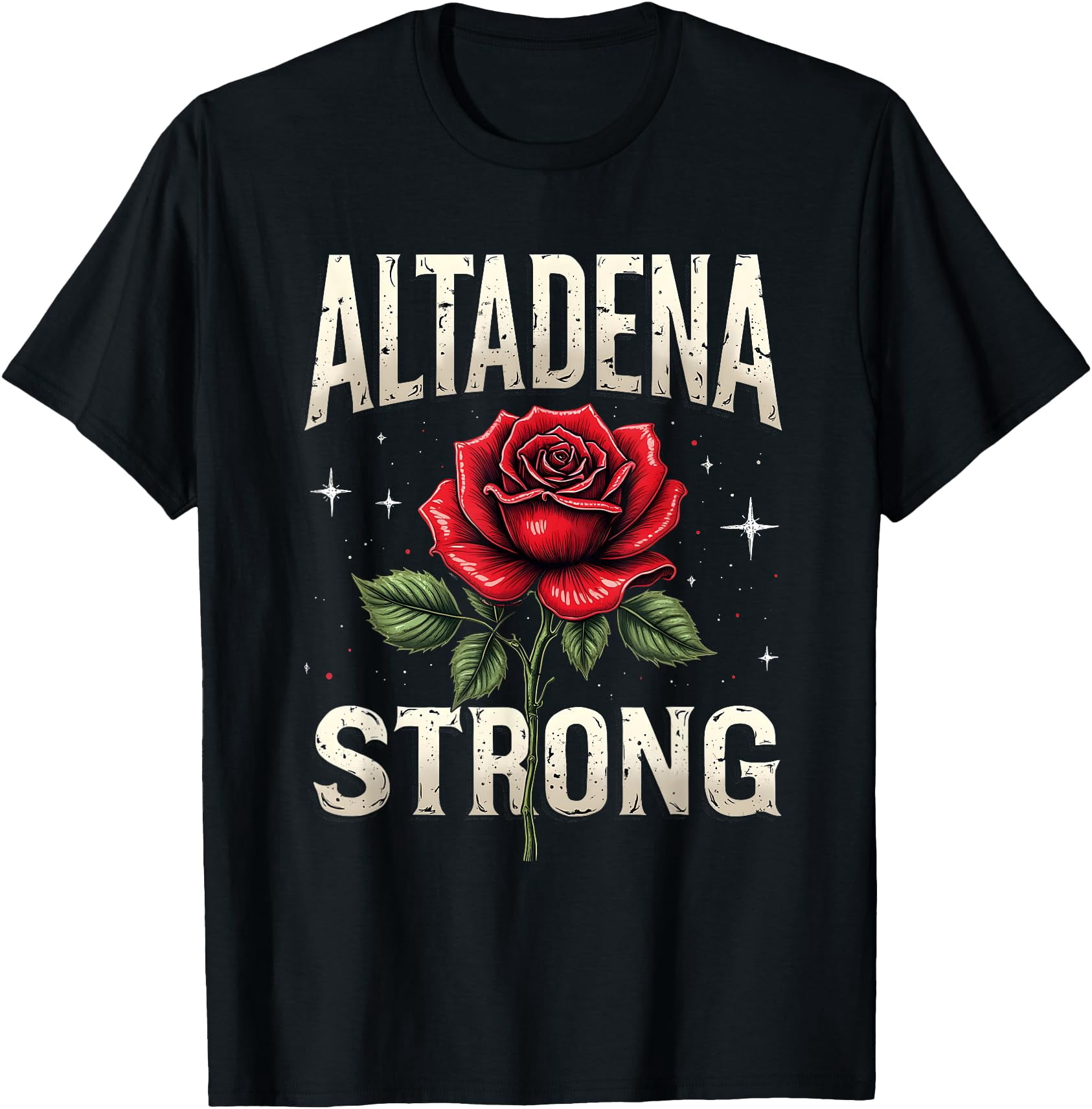 Altadena Strong Red Rose Costume Design T-Shirt - Walmart.com