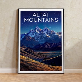 Altai Mountains Mongolia Travel Wall Art Decor Unframed Paper Print