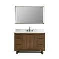 thumbnail image 1 of Altair-13 48" Single Bathroom Vanity in Brown Brushed Oak with Grain White, 1 of 14