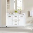 thumbnail image 1 of Altair 557054-WH-GW-NM Gavino 54" Free Standing Double Basin Vanity Set - White, 1 of 7