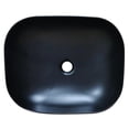 thumbnail image 1 of 20 in. Oval Black Finish Ceramic Vessel Bathroom Vanity Sink, 1 of 11