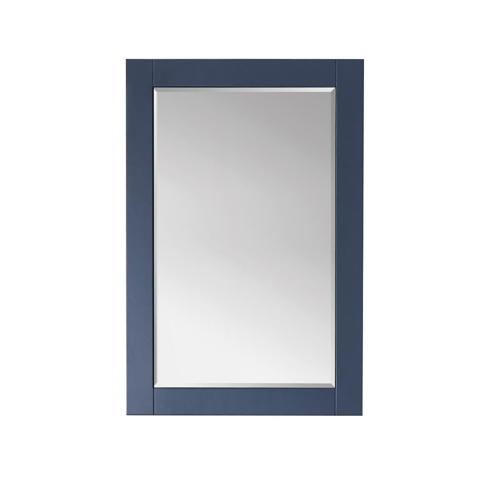 Ivy 36"x24" Rectangular Royal Blue Wood Bathroom Wall Mirror