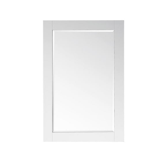 Altair 24" Rectangular Bathroom Wood Framed Wall Mirror in White