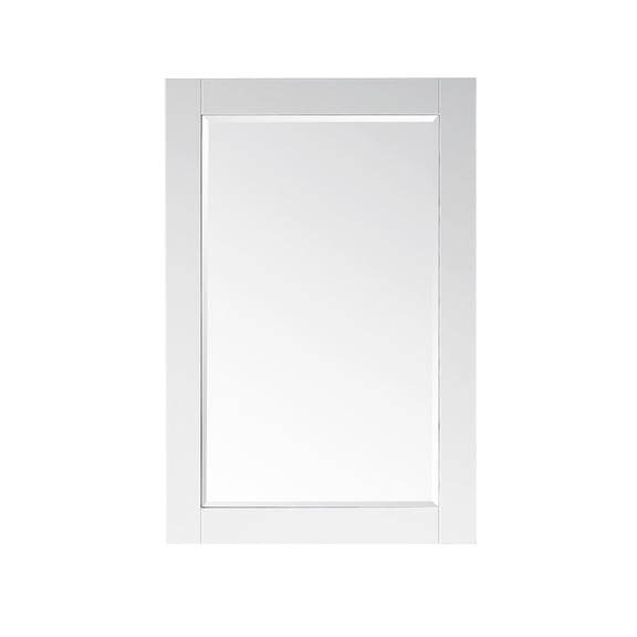Ivy 24" Rectangular Bathroom Wood Framed Wall Mirror in White