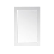 Ivy 24 Rectangular Bathroom Wood Framed Wall Mirror in White