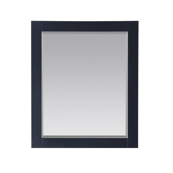 Altair 28" Rectangular Bathroom Wood Framed Wall Mirror in Classic Blue