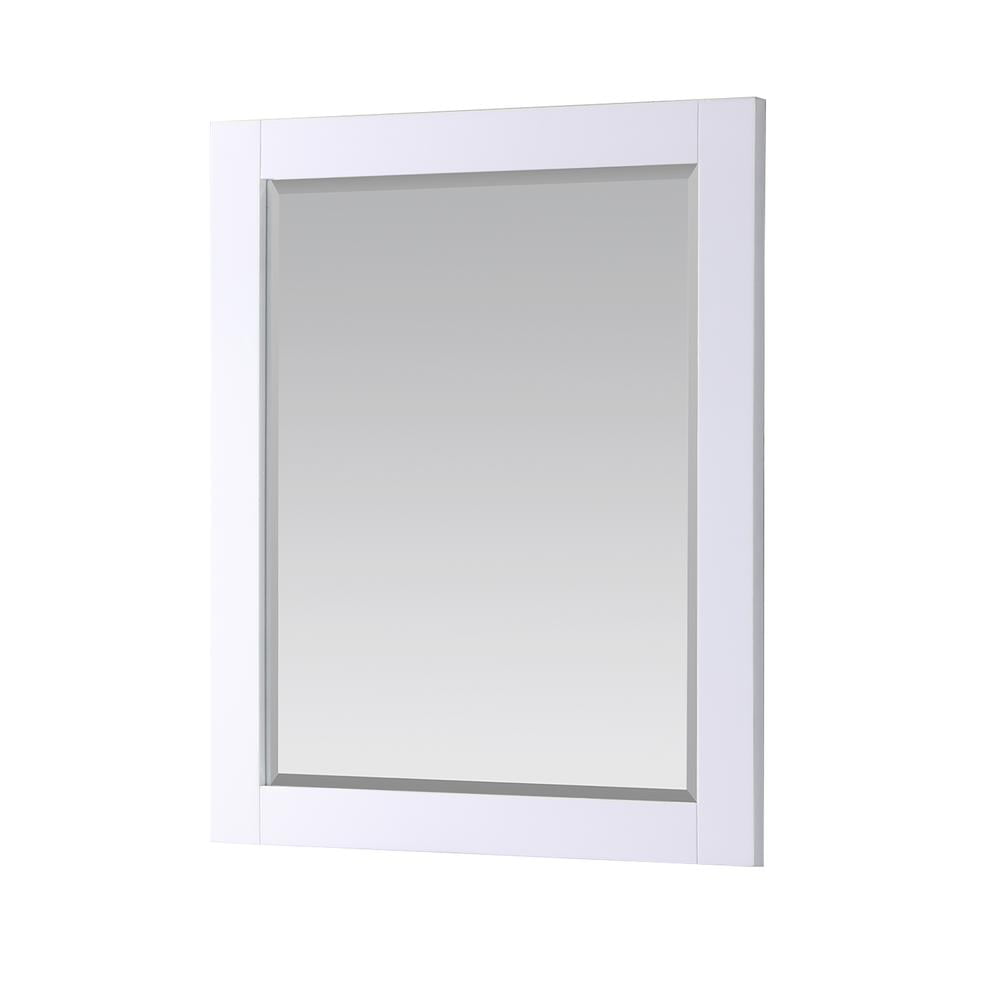 Maribella 36" Rectangular Wood Framed Bathroom Vanity Mirror in Silver
