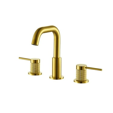 Altair-3 8. in Widespread 2-Handle Bathroom Faucet in Brushed Gold
