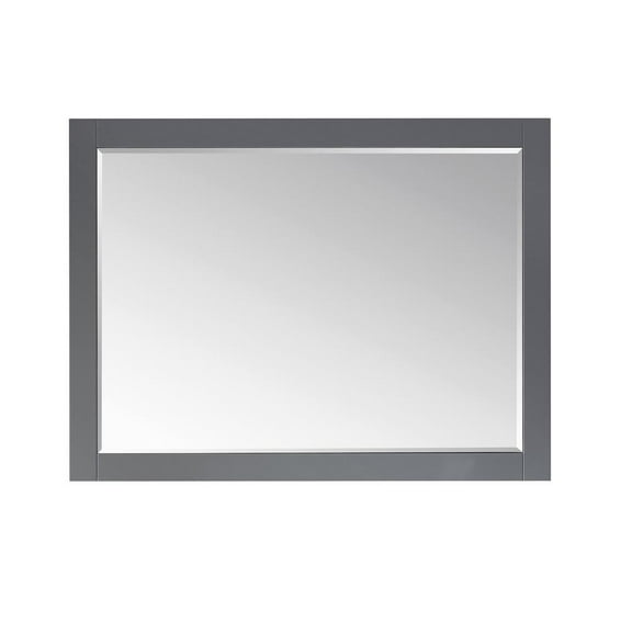 Altair 48" Rectangular Bathroom Wood Framed Wall Mirror in Gray