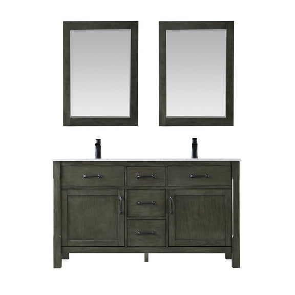 Altair 535060-Ca Maribella 60" Free Standing Double Basin Vanity Set - Rusted Black