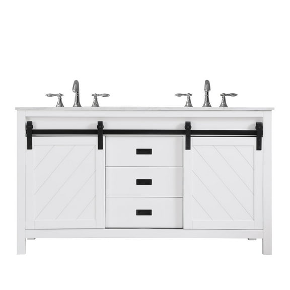 Altair 536060-Ca-Nm Kinsley 60" Free Standing Double Basin Vanity Set - White