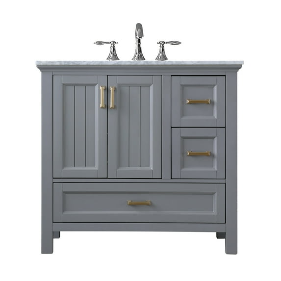 Altair 538036-Ca-Nm Isla 36" Free Standing Single Basin Vanity Set - Grey