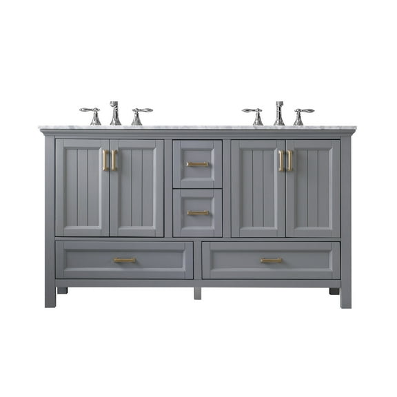 Altair 538060-Ca-Nm Isla 60" Free Standing Double Basin Vanity Set - Grey