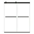 thumbnail image 1 of Altair 64" W x 76" H Framless Bypass Shower Door - Matte Black, 5/16" Clear Tempered Glass, 1 of 14