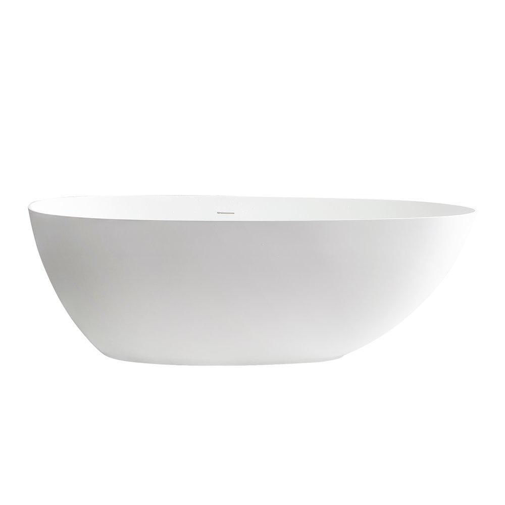 Giotto 67" Matte White Solid Surface Freestanding Soaking Bathtub