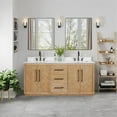 thumbnail image 1 of Bellavia 72" Wood Vanity in Weathered Fir Engineered Stone Top with Mirror, 1 of 13
