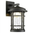 thumbnail image 1 of Altair 9" Led Outdoor Wall Lantern AL-2167 Burnished Bronze Finish with Clear Hammered Glass, 1 of 3