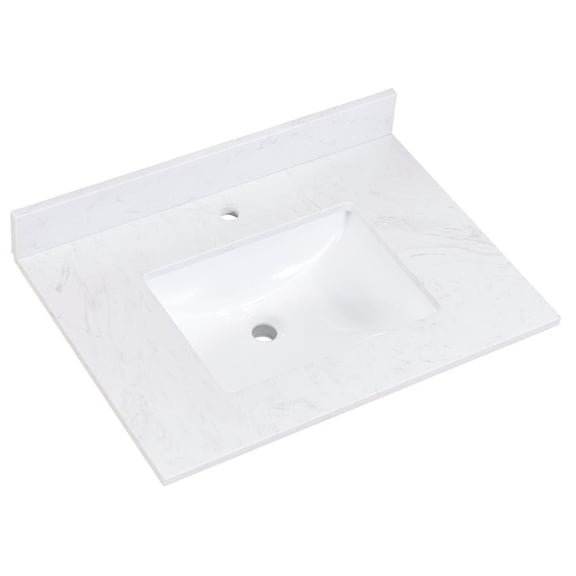 Altair Aosta White Composite Stone 31in Bathroom Vanity Top