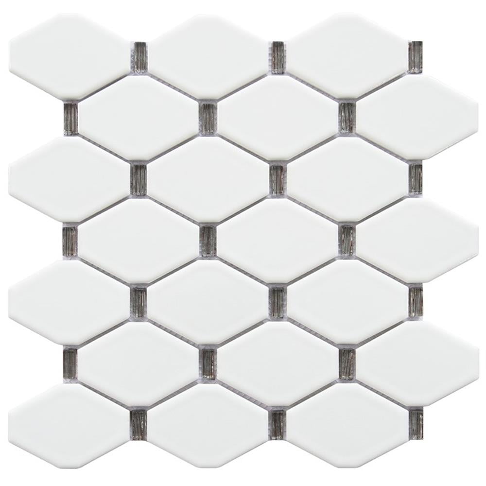 Badajoz White Honeycomb Glass Mosaic Wall Tile