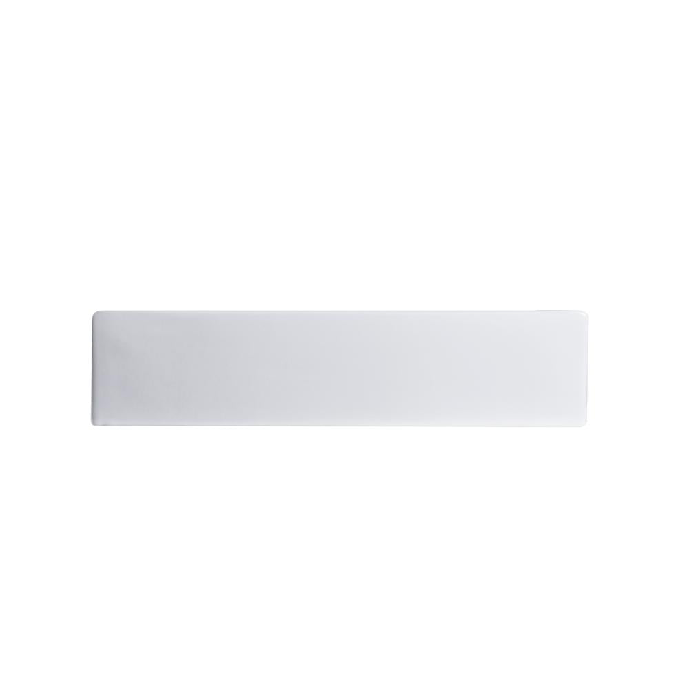 Altair 24'' White Ceramic Rectangular Bathroom Sink with Overflow