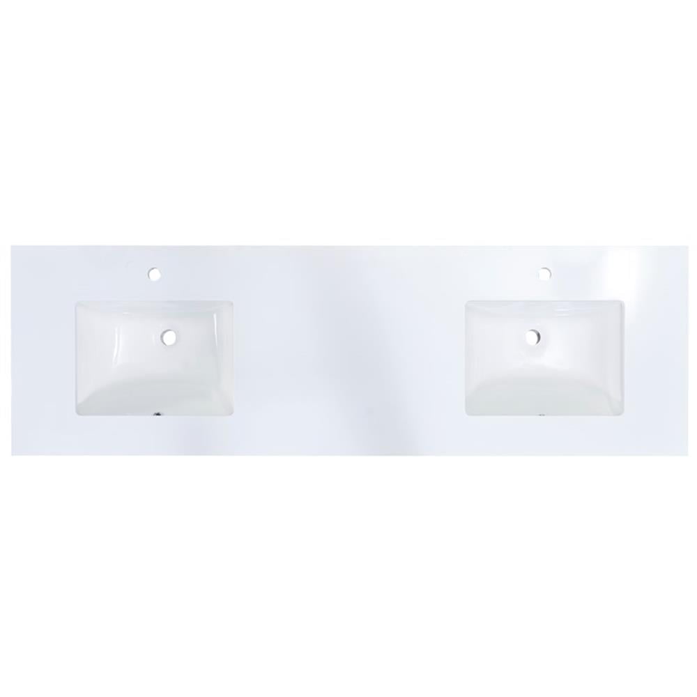 Snow White 73" Double Bathroom Vanity Top with Sinks