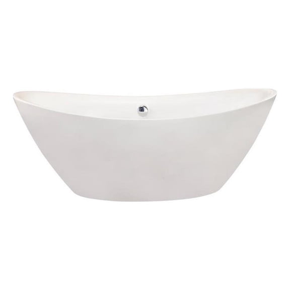 Altair Design Allegra 71" x 34" Freestanding Soaking Acrylic Bathtub in White