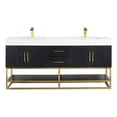 thumbnail image 1 of Altair Design Bianco 4-Door Wood & Composite Stone Vanity in Black Oak/White, 1 of 14