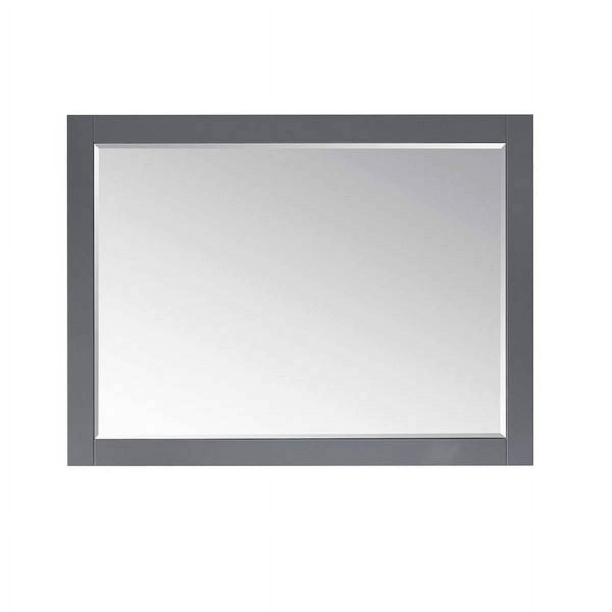 Elegant Ivy 48" Gray Wood Framed Rectangular Bathroom Mirror