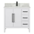 thumbnail image 1 of Altair Design Laurel 36" Wood Vanity with overflow Integrates in in White, 1 of 13