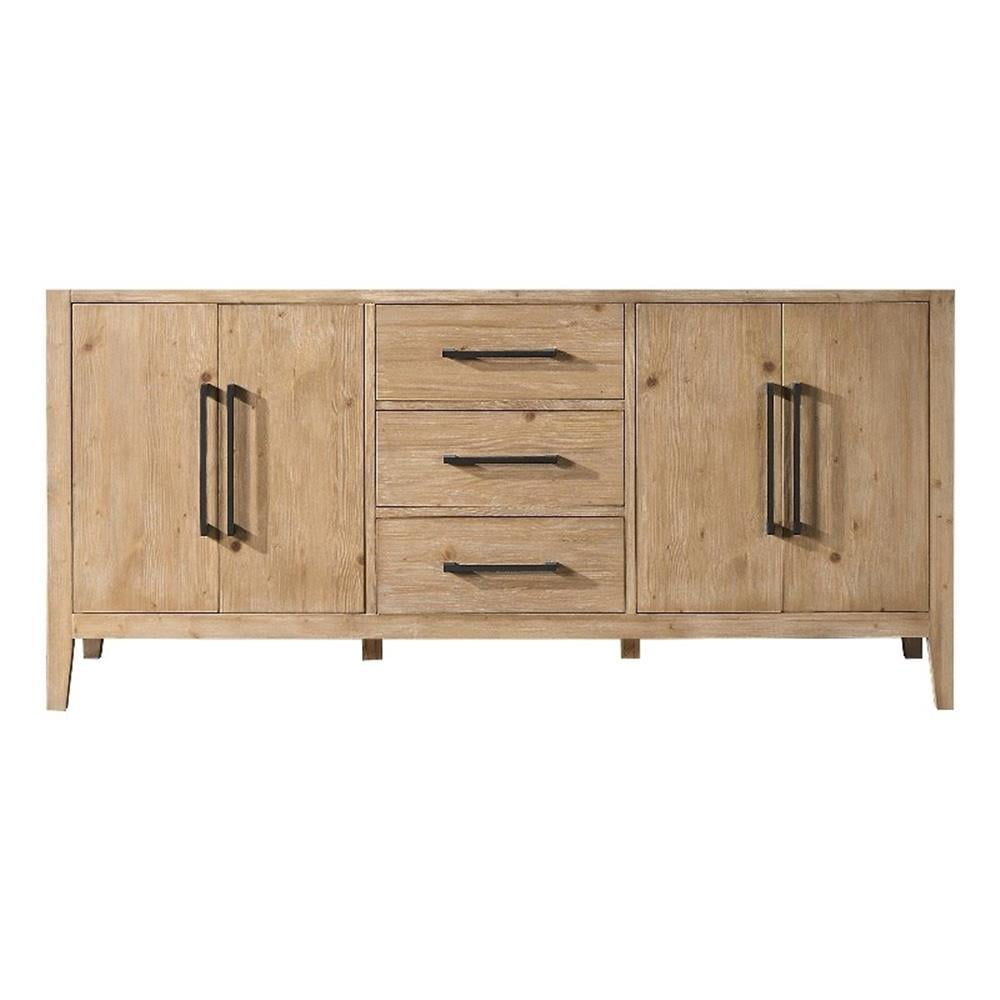 Laurel 71.2" Weathered Fir Double Freestanding Bathroom Vanity