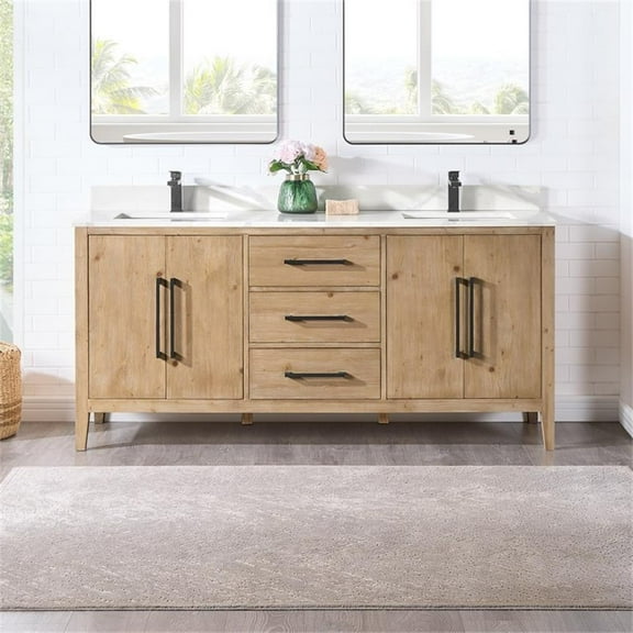 Altair Design Laurel 72" Wood Vanity without Top and Sink in in Brown