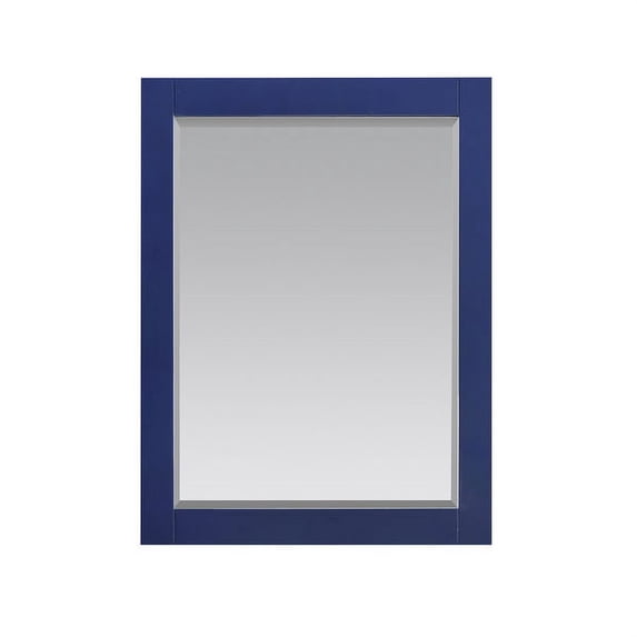 Altair Design Maribella 28" Rectangular Bathroom Wood Framed Wall Mirror in Jewelry Blue