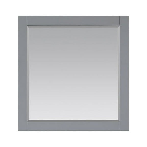 Altair Design Maribella 34" Rectangular Bathroom Wood Framed Wall Mirror in Gray