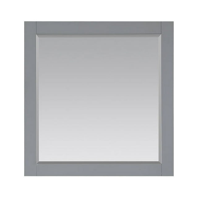 Altair Design Maribella 34" Rectangular Bathroom Wood Framed Wall Mirror in Gray
