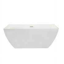 Altair Design Montague 59" x 30" Freestanding Soaking Acrylic Bathtub