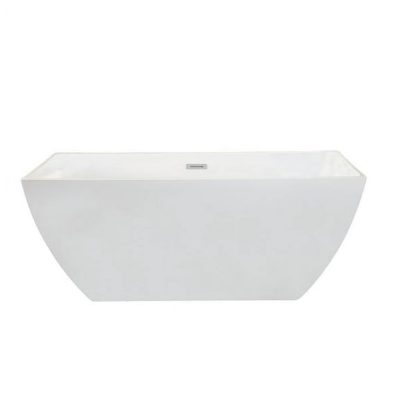 Altair Design Montague 59" x 30" Freestanding Soaking Acrylic Bathtub