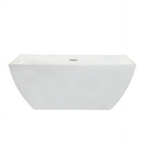 Altair Design Montague 67" x 32" Freestanding Soaking Acrylic Bathtub
