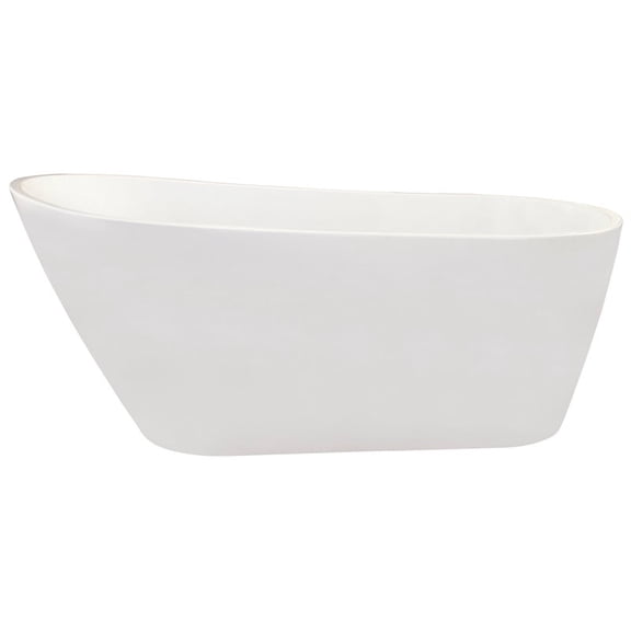 Altair Design Shaia 67" x 32" Freestanding Soaking Acrylic Bathtub in White