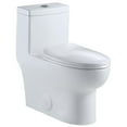 thumbnail image 1 of Venezia 1-Piece Dual Flush Elongated Ceramic Toilet in White Seat Included, 1 of 10