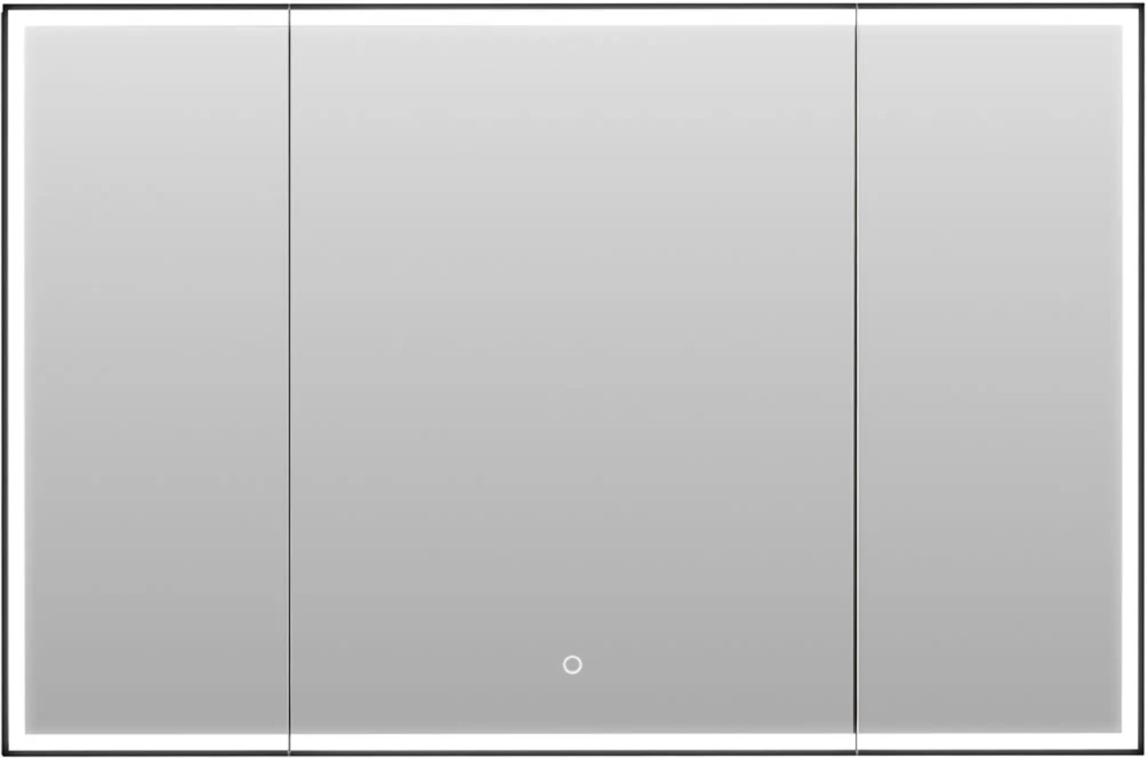 Fenice 48" Matte Black Aluminum LED Medicine Cabinet