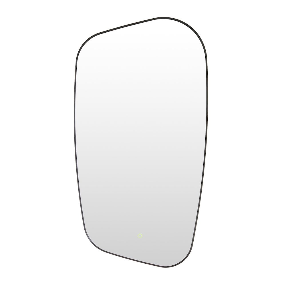 Florian 26" x 48" Black Aluminum LED Vanity Mirror