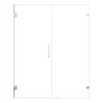 thumbnail image 1 of Roisin 60" W x 74" H Hinged Shower Door in Polished Chrome with Clear Glass, 1 of 12