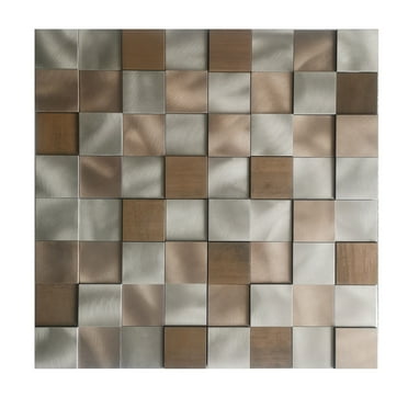 Altair  Mijas Peel-and-Stick Mosaic Tile Copper Finsih Sample