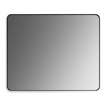 Altair Nettuno 36" Rectangle Bathroom/Vanity Matt Black Aluminum Framed Wall Mirror