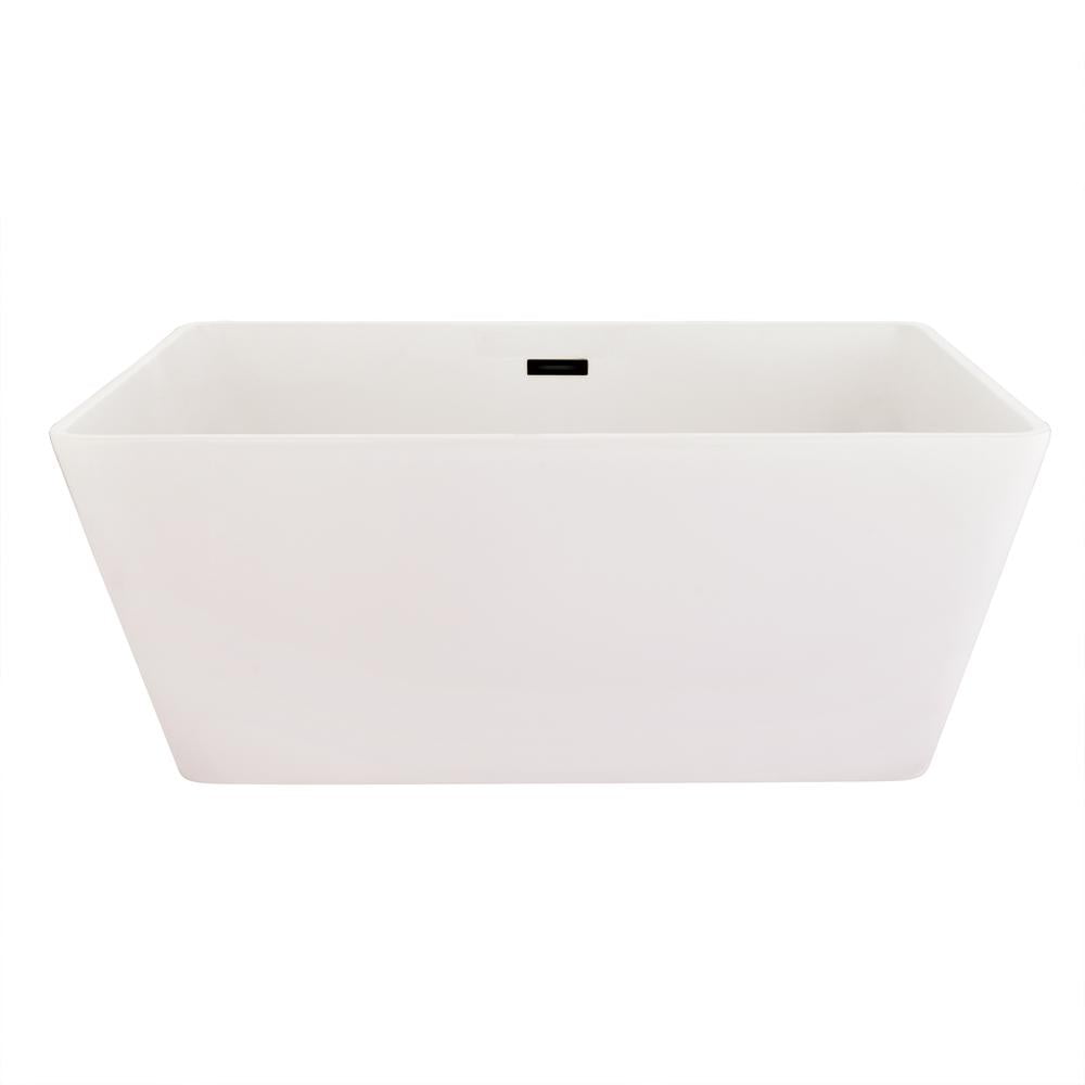 51.2'' White Acrylic Freestanding Soaking Bathtub